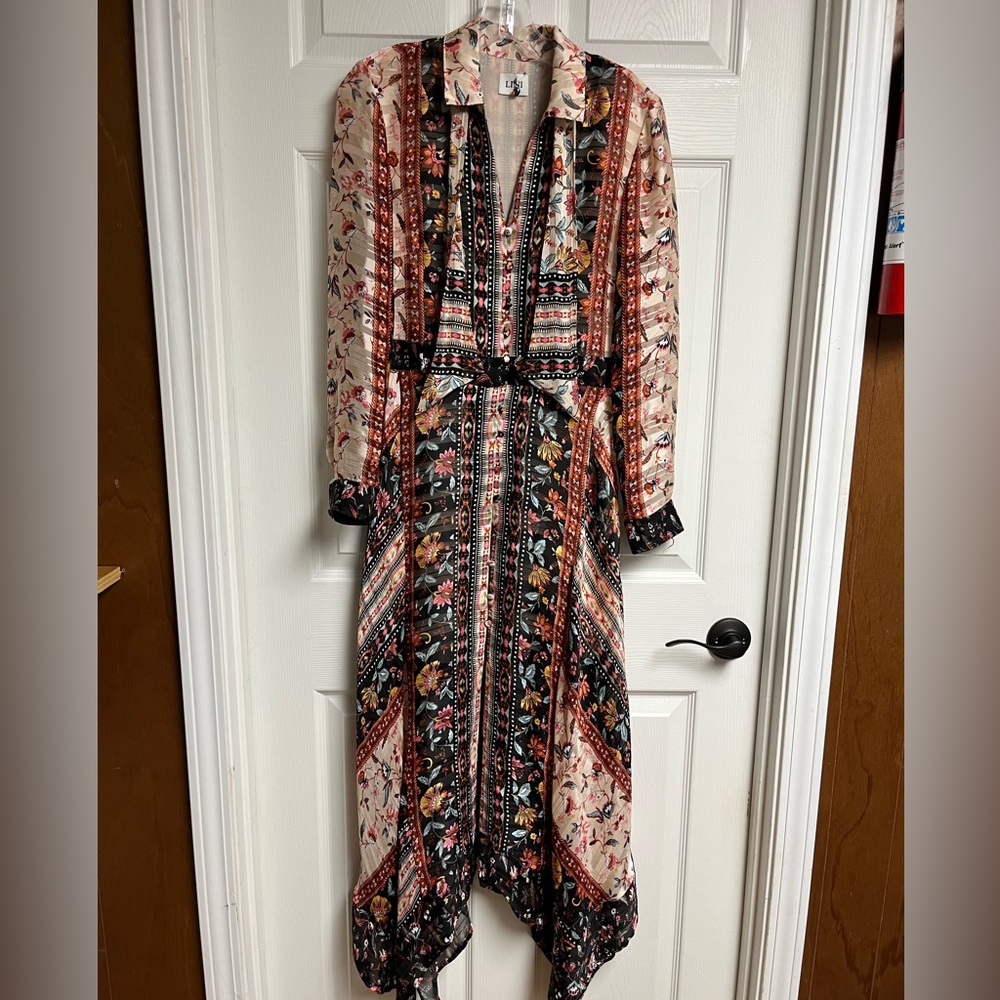 Lino Dress button front